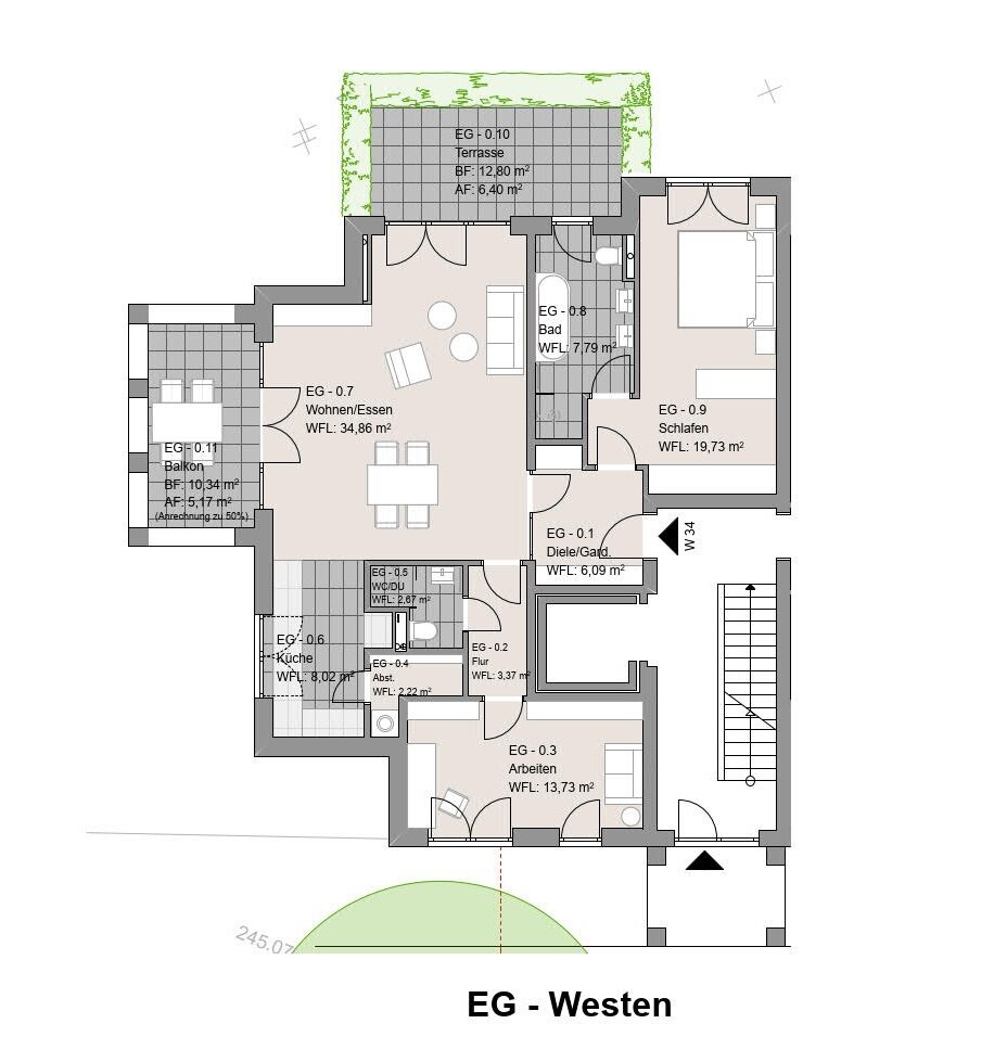 Wohnung zum Kauf 469.000 € 3 Zimmer 110 m²<br/>Wohnfläche EG<br/>Geschoss Mulang Kassel 34131