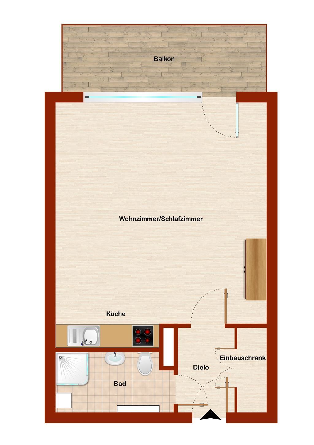 Wohnung zum Kauf 255.000 € 1 Zimmer 35 m²<br/>Wohnfläche 1.<br/>Geschoss Borkum 26757