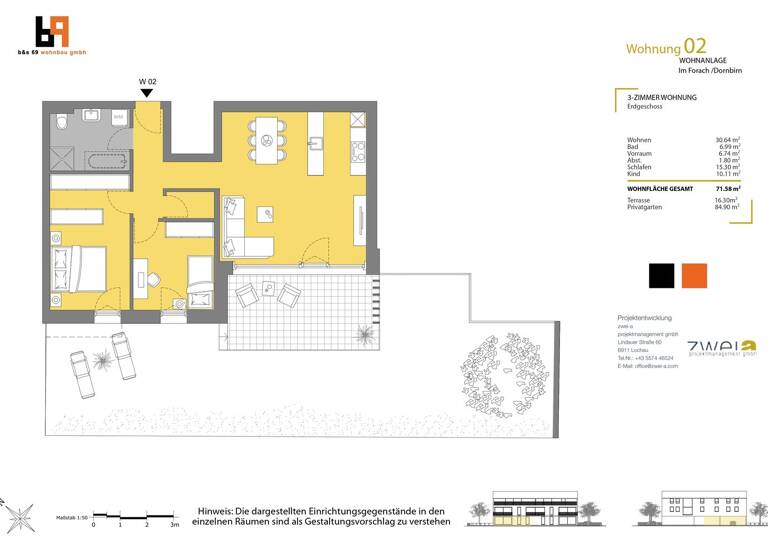 Wohnung zum Kauf - Erstbezug 3 Zimmer 71,6 m² Im Forach 10 Dornbirn 6850