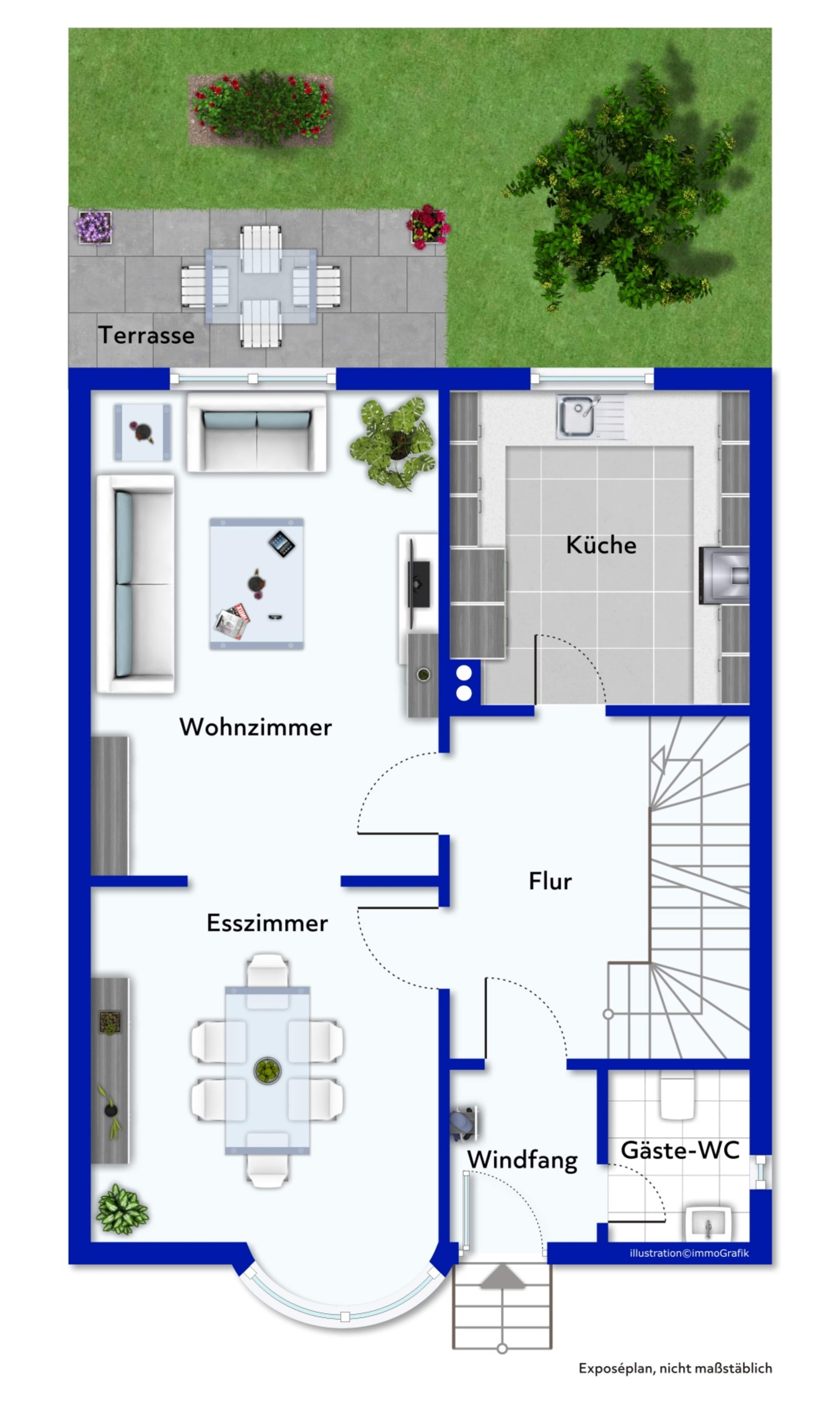 Doppelhaushälfte zum Kauf provisionsfrei 349.000 € 6 Zimmer 131 m²<br/>Wohnfläche 608 m²<br/>Grundstück 01.08.2025<br/>Verfügbarkeit Buxtehude Buxtehude 21614