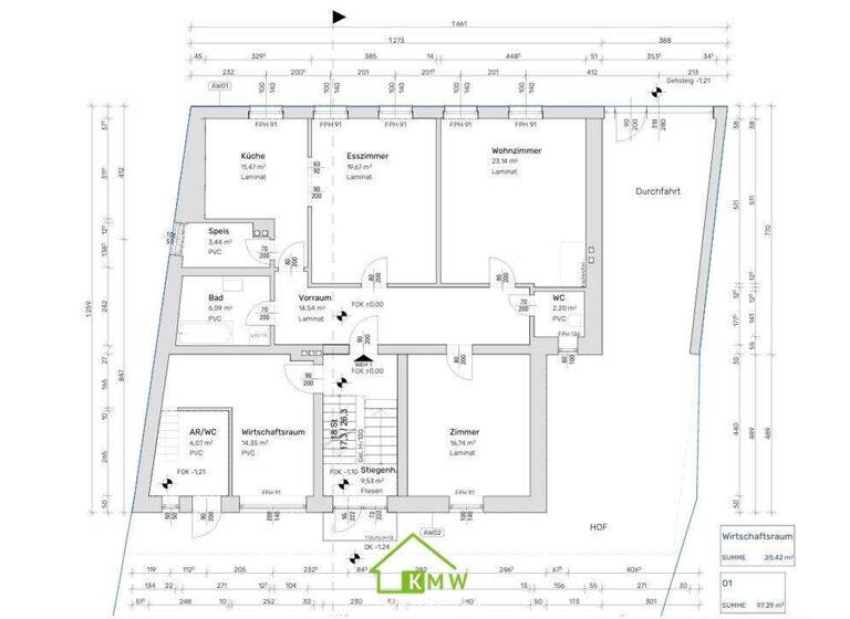 Wohnung zum Kauf 300.000 € 3 Zimmer 91,3 m² Krems an der Donau 3500