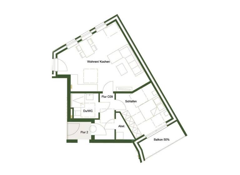 Wohnung zum Kauf - Erstbezug provisionsfrei 239.430 € 2 Zimmer 60,8 m² 1. Geschoss frei ab 01.06.2027 Borghorst Steinfurt 48565
