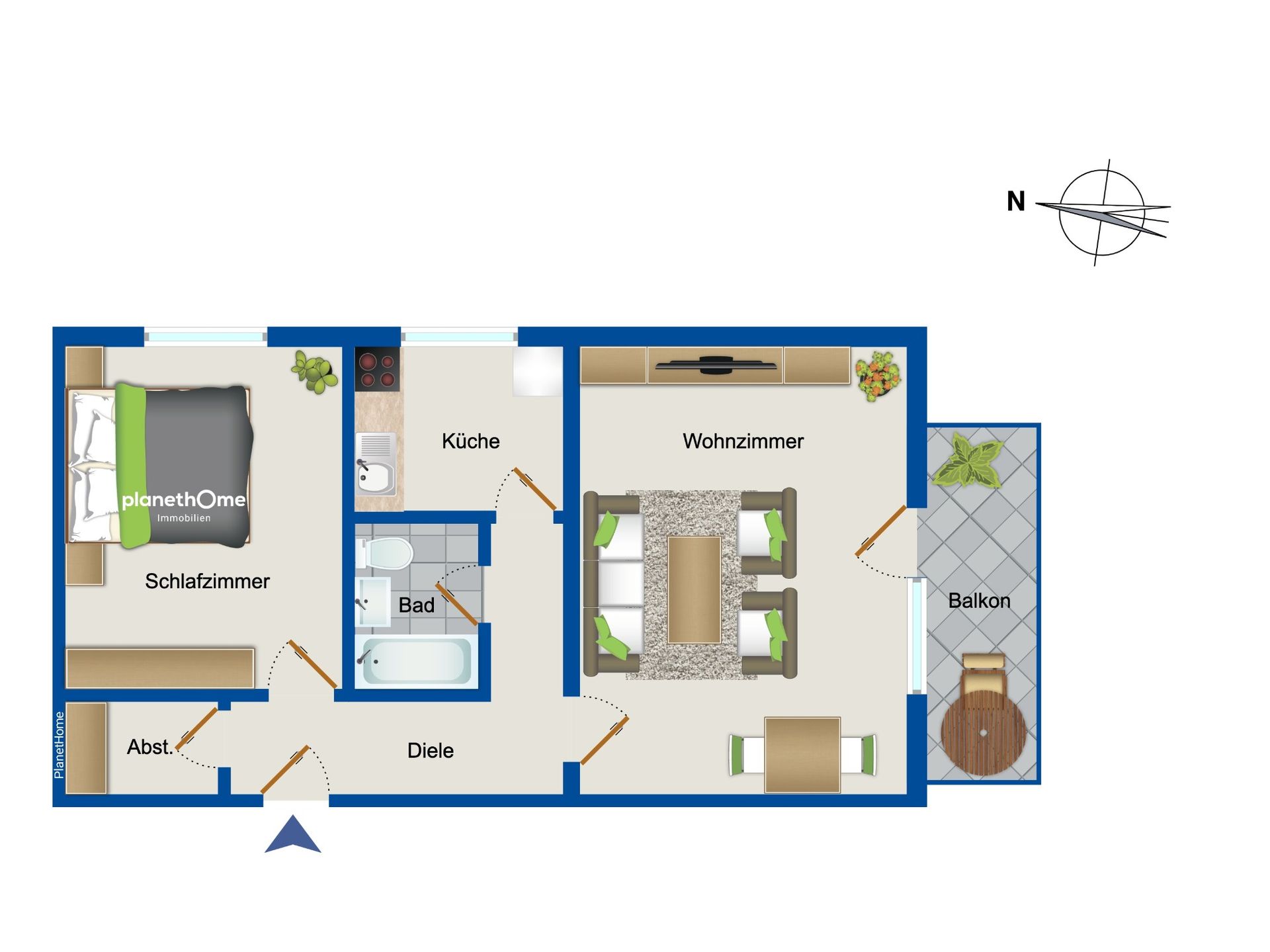 Wohnung zum Kauf 180.000 € 2 Zimmer 58 m²<br/>Wohnfläche 13.<br/>Geschoss Ronhof 153 Fürth 90765