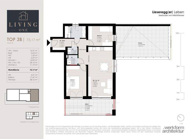 Wohnung zum Kauf 376.900 € 3 Zimmer 73,2 m² 1. Geschoss Seeboden am Millstätter See 9871