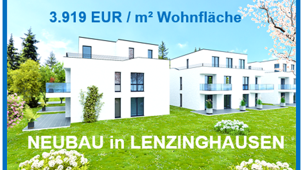 In Lenzinghausen: BARRIEREFREIE, HELLE und gemütliche 3 Zi. Whg. mit 9m² Süd- Westbalkon. Einzug ab Juni 26