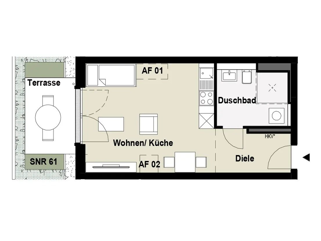 Wohnung zur Miete 750 € 1 Zimmer 36 m²<br/>Wohnfläche 4.<br/>Geschoss ab sofort<br/>Verfügbarkeit Hildegard-Knef-str. 105 Heerdt Düsseldorf 40549