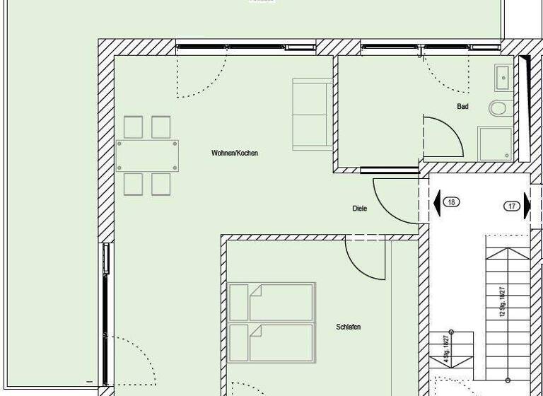 Wohnung zur Miete 1.050 € 2 Zimmer 78 m² 2. Geschoss frei ab 01.03.2026 Ostenviertel Regensburg 93055