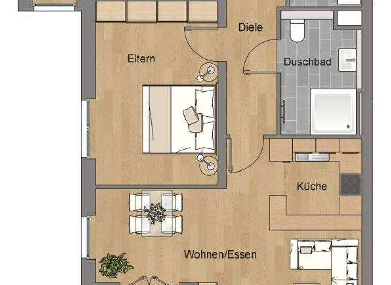 Wohnung zur Miete 819 € 3 Zimmer 75 m² 1. Geschoss frei ab 16.05.2026 Magdalenenhäuser Weg 20A Wetzlar 35578
