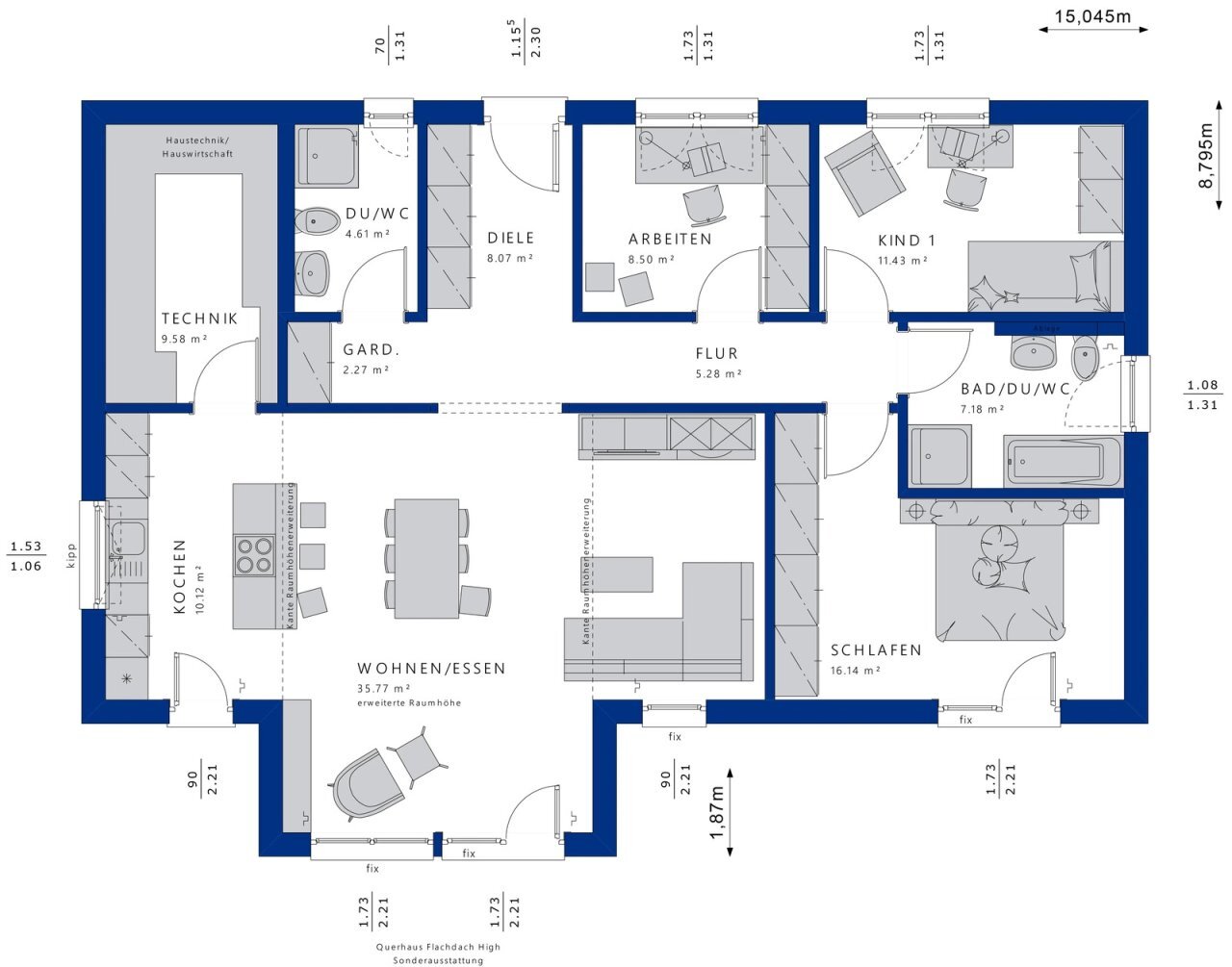 Bungalow zum Kauf 458.548 € 4 Zimmer 158 m²<br/>Wohnfläche 426 m²<br/>Grundstück Gronau Gronau 48599