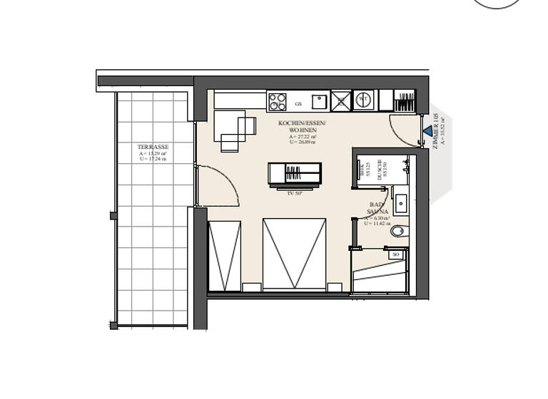 Studio zum Kauf als Kapitalanlage geeignet 249.000 € 1 Zimmer 33,5 m² Lindweg 235 Wildschönau 6314