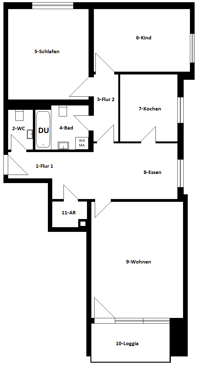 Wohnung zur Miete 381 € 3 Zimmer 85 m²<br/>Wohnfläche Lenaustr. 8 Neustadt Neustadt b.Coburg 96465