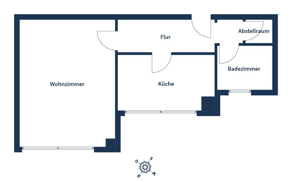 Wohnung zum Kauf 165.000 € 1 Zimmer 44,4 m²<br/>Wohnfläche 1.<br/>Geschoss Sossenheim Frankfurt am Main 65936