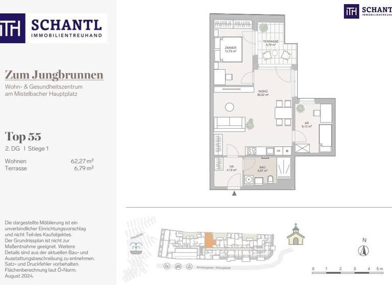Wohnung zum Kauf - Erstbezug 295.500 € 3 Zimmer 62,3 m² 4. Geschoss Hauptplatz Mistelbach 2130
