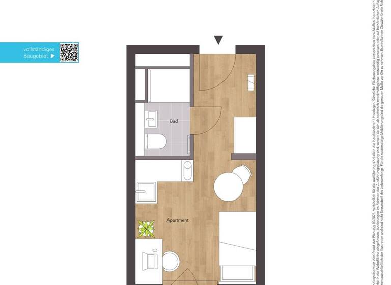 Studio zur Miete 559 € 1 Zimmer 19,6 m² 5. Geschoss frei ab sofort Bahnhofstraße / Reindelstraße Gleißbühl Nürnberg 90402