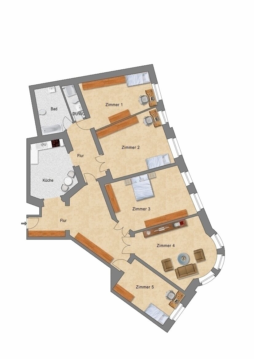 Wohnung zur Miete 1.949 € 5 Zimmer 158 m²<br/>Wohnfläche EG<br/>Geschoss Robert-Koch-Straße 9 Strehlen (Lenbachstr.) Dresden 01219