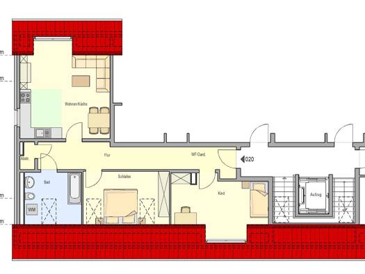 Wohnung zur Miete 826 € 3 Zimmer 68,8 m² frei ab 01.09.2026 Parsberger Straße 12a St Peter Nürnberg 90478