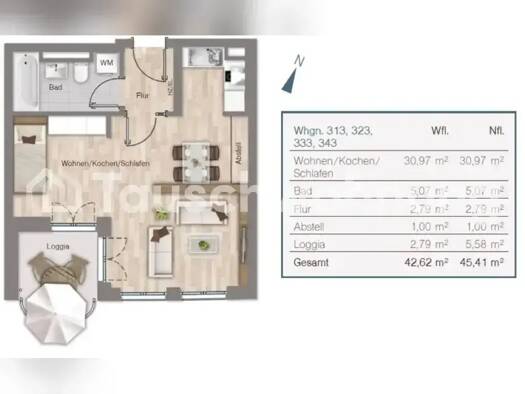 Wohnung zur Miete Tauschwohnung 900 € 1 Zimmer 45 m² Aubing-Lochhausen-Langwied München 81249