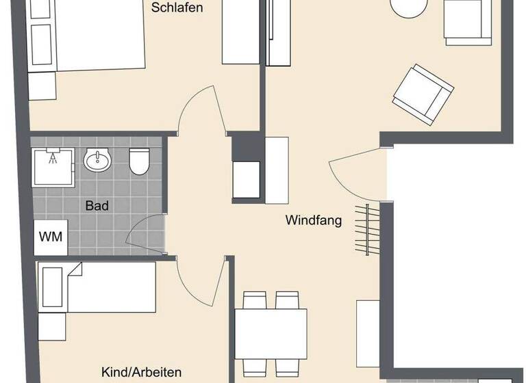 Wohnung zum Kauf 298.000 € 3,5 Zimmer 79,3 m² 2. Geschoss Stadtmitte Neu-Ulm 89231