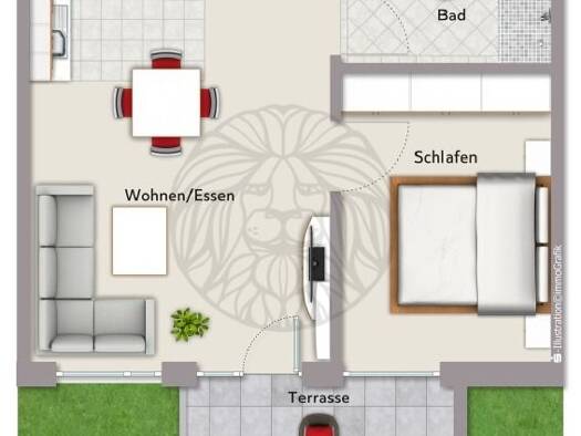Wohnung zur Miete 980 € 2 Zimmer 50,3 m² frei ab sofort Wiesbaden 65187
