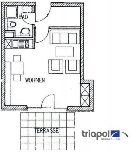 Wohnung zur Miete 310 € 1 Zimmer 34,6 m²<br/>Wohnfläche EG<br/>Geschoss 15.02.2025<br/>Verfügbarkeit Naundorfer Str. 52E Radebeul 01640