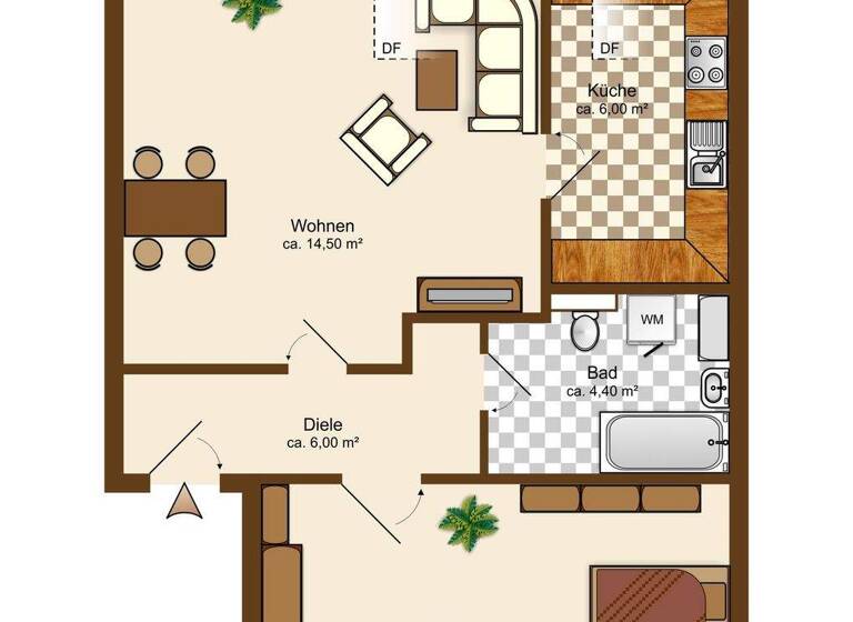 Wohnung zum Kauf 115.000 € 2 Zimmer 44,5 m² 4. Geschoss frei ab sofort Karl-Ferlemann-Straße 54 Altlindenau Leipzig 04177
