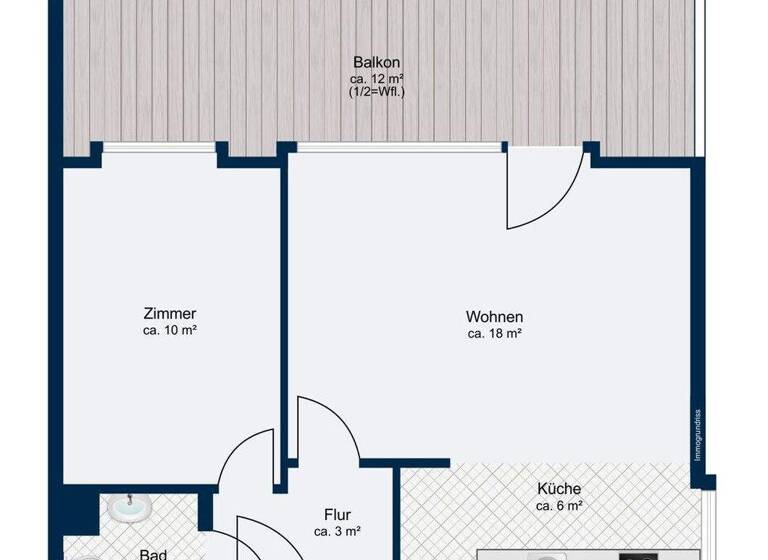Wohnung zum Kauf 245.000 € 2 Zimmer 46 m² Wellingsbüttel Hamburg 22391