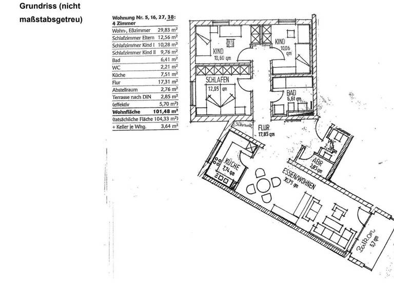 Wohnung zum Kauf provisionsfrei 434.000 € 4 Zimmer 101,5 m² 3. Geschoss Ziegelwiesstraße St Mang Kempten 87437