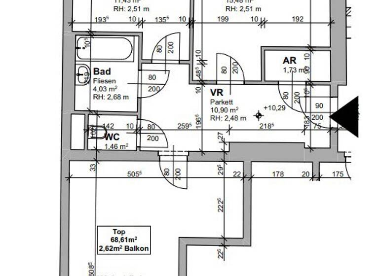 Wohnung zum Kauf provisionsfrei 239.000 € 3 Zimmer 3. Geschoss Strauchergasse Lend Graz 8020