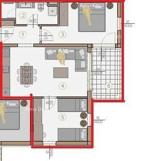 Wohnung zum Kauf 230.000 € 2 Zimmer 60 m²<br/>Wohnfläche 2.<br/>Geschoss Liznjan center 52204