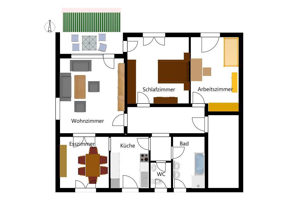 Wohnung zur Miete 880 € 4 Zimmer 105 m²<br/>Wohnfläche EG<br/>Geschoss ab sofort<br/>Verfügbarkeit Malzenbühnd 18 Achern Achern 77855