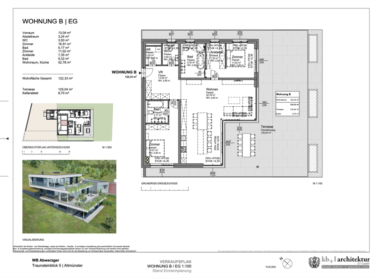 Wohnung zum Kauf 1.688.000 € 3 Zimmer 122,3 m² Altmünster 4813