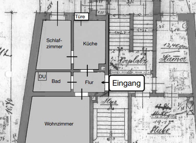 Wohnung zur Miete 240 € 2 Zimmer 48 m² EG Mammenstr. 5 Ostvorstadt Plauen 08527