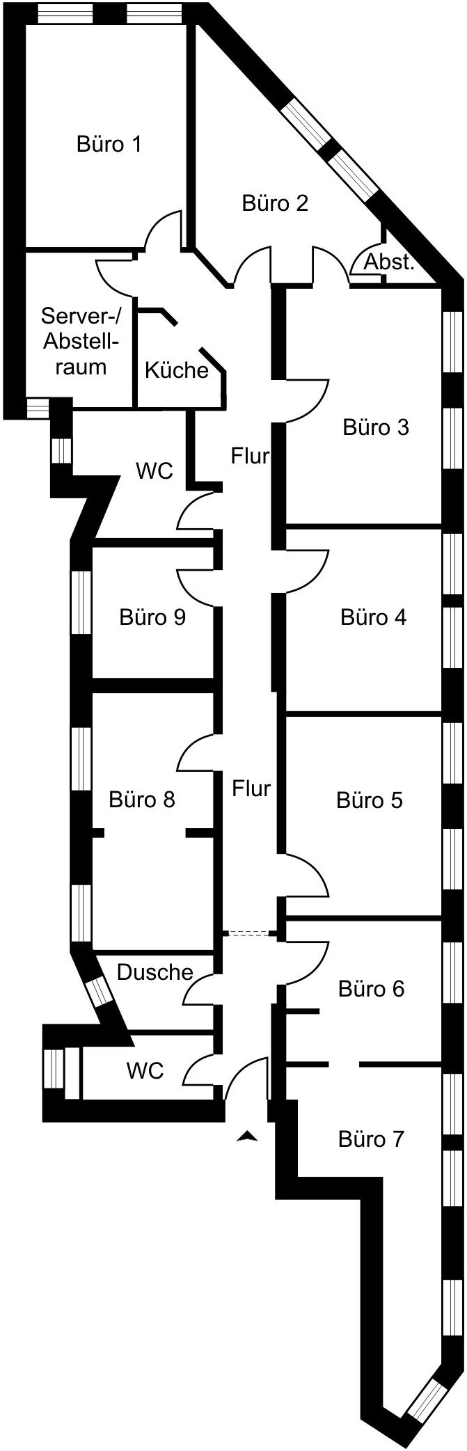 Büro-/Praxisfläche zur Miete 14 € 199,2 m²<br/>Bürofläche St.Georg Hamburg 20099