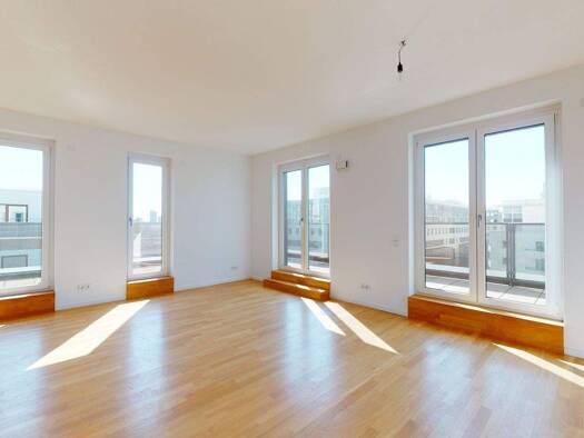 Penthouse zur Miete 2.080 € 4 Zimmer 127,5 m² 6. Geschoss frei ab sofort Im Galluspark 16a Gallus Frankfurt am Main 60326
