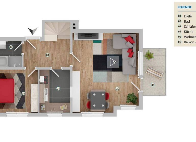 Maisonette zum Kauf 195.000 € 3 Zimmer 85 m² 2. Geschoss Haarth Untersiemau 96253