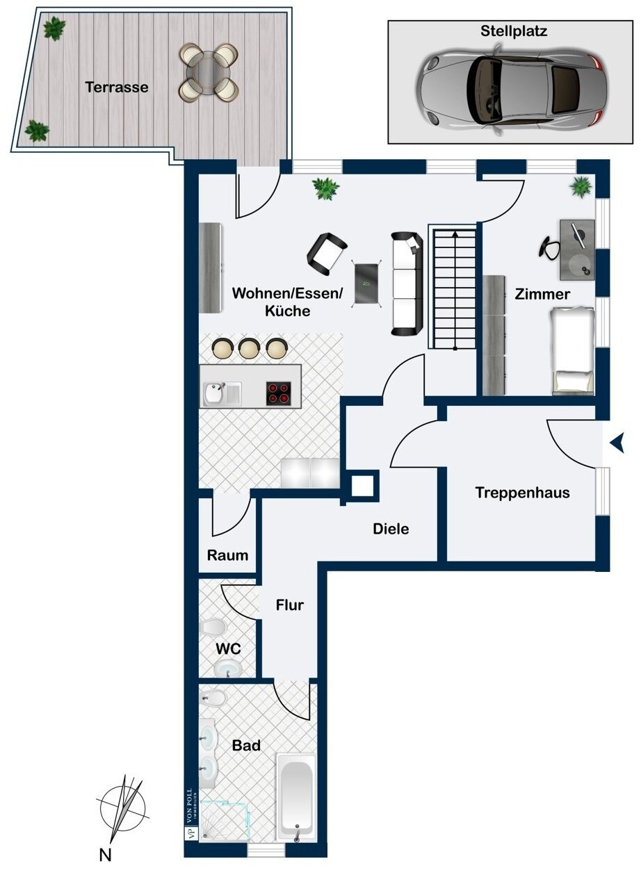 Wohnung zum Kauf 535.000 € 4,5 Zimmer 107 m²<br/>Wohnfläche EG<br/>Geschoss Eltingen Leonberg 71229