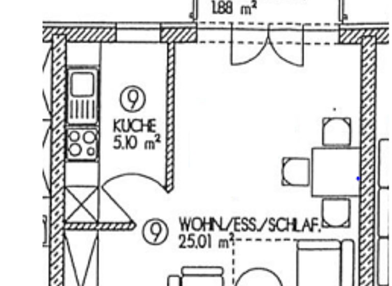 Wohnung zur Miete 370 € 1 Zimmer 37,6 m²<br/>Wohnfläche 1.<br/>Geschoss 01.09.2025<br/>Verfügbarkeit Am Klostergarten 6 Massing Massing 84323