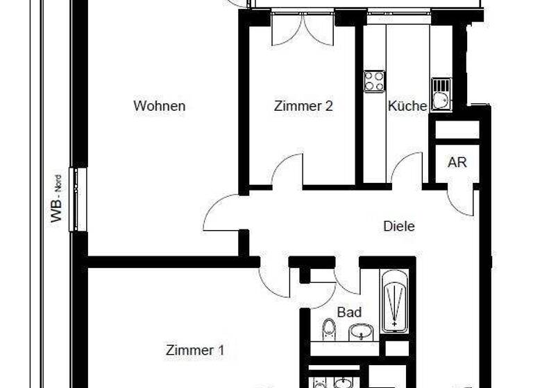 Wohnung zur Miete 1.700 € 3 Zimmer 100 m² 4. Geschoss Krohstraße 4 Bayenthal Köln 50968
