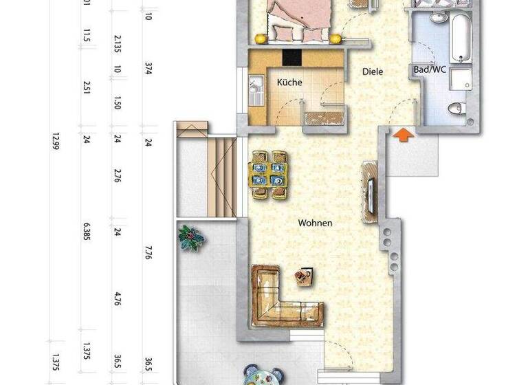Wohnung zum Kauf 239.000 € 3 Zimmer 80 m² EG Mettmann 40822