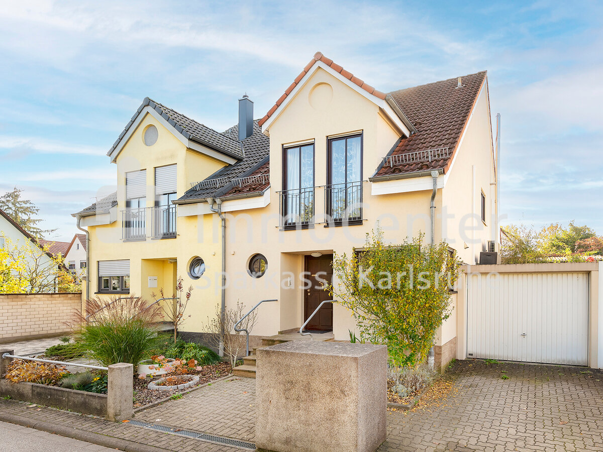 Doppelhaushälfte zum Kauf 458.000 € 3,5 Zimmer 120,6 m²<br/>Wohnfläche 199 m²<br/>Grundstück Leopoldshafen Eggenstein-Leopoldshafen 76344