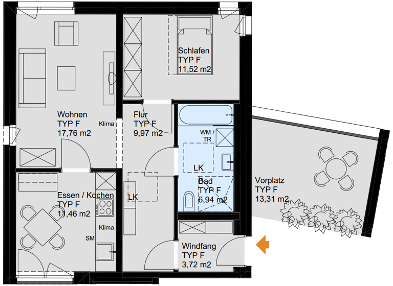 Penthouse zum Kauf provisionsfrei als Kapitalanlage geeignet 375.000 € 2 Zimmer 68 m²<br/>Wohnfläche Ipsheim Ipsheim 91472