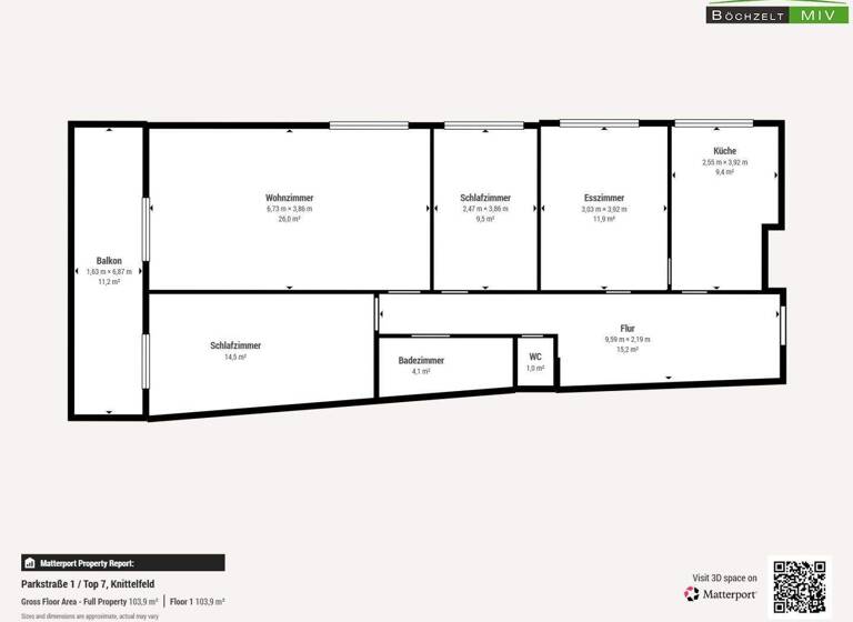 Wohnung zur Miete - Erstbezug 541 € 4 Zimmer 92,6 m² 3. Geschoss Knittelfeld 8720