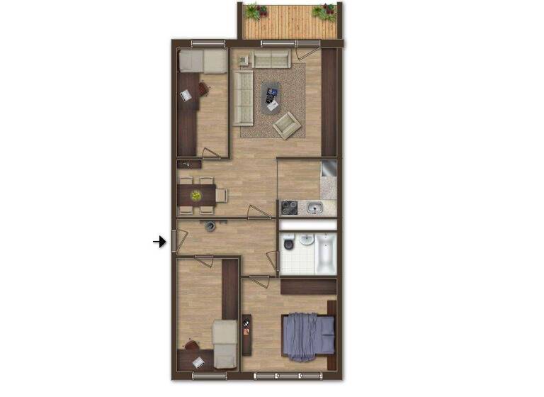 Wohnung zur Miete 350 € 4 Zimmer 69,7 m² 5. Geschoss Am Stadtpark 6 Helbersdorf Chemnitz 09120