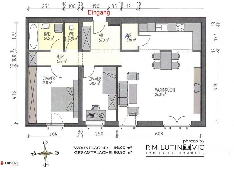 Wohnung zum Kauf 429.000 € 3 Zimmer 87 m² frei ab 01.03.2026 Wien 1100