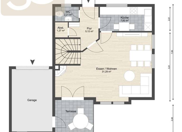 Einfamilienhaus zur Miete 1.800 € 5 Zimmer 120 m² 268 m² Grundstück Thune Braunschweig 38110