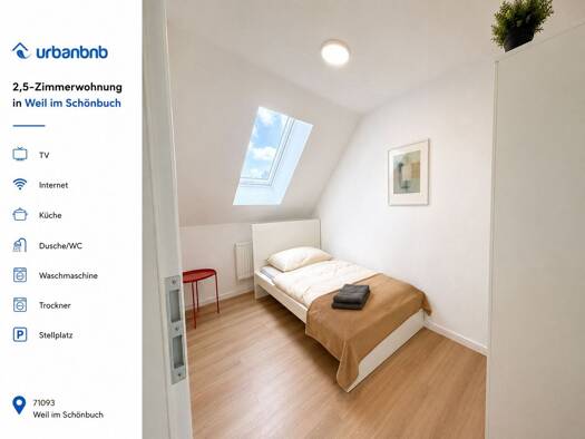 Wohnung zur Miete auf Zeit 910 € 2 Zimmer 38 m² frei ab 31.10.2026 Otto-Hahn-Straße Breitenstein Weil im Schönbuch 71093