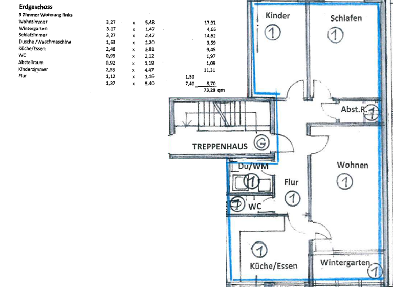 Wohnung zur Miete 690 € 3 Zimmer 73 m² Geschoss EG/4 frei ab sofort Hohenbergstraße 27 Lindenhof Oberndorf am Neckar 78727