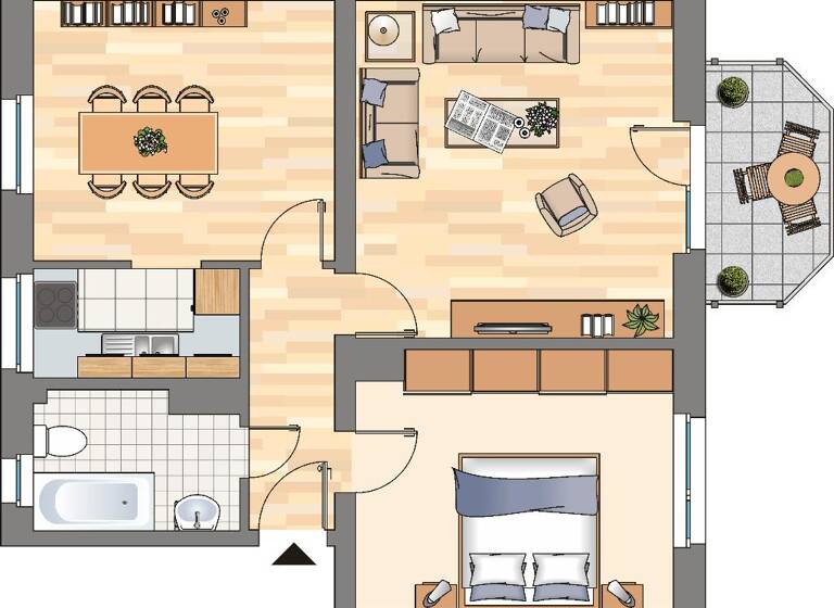 Wohnung zur Miete 469 € 2 Zimmer 57,4 m² EG Hohle Straße 45 Eilpe Hagen 58091