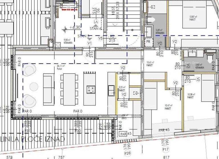Wohnung zum Kauf 562.232 € 3 Zimmer 121 m² 2. Geschoss Centar, Luka, Finida
