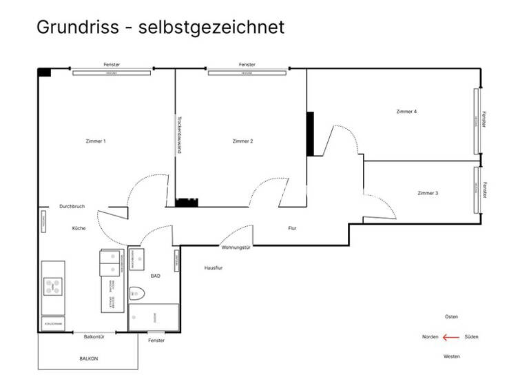 Studio zur Miete Tauschwohnung 1.560 € 4 Zimmer 85 m² 2. Geschoss Ottensen Hamburg 22763